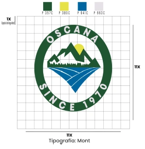 Construcción del logotipo Oscana